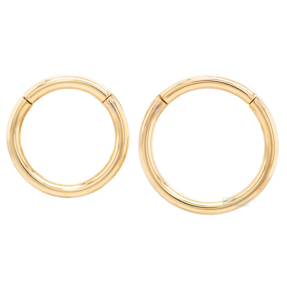 Basic (Snap) Hinge Ring in Gold & Platinum - Image 4