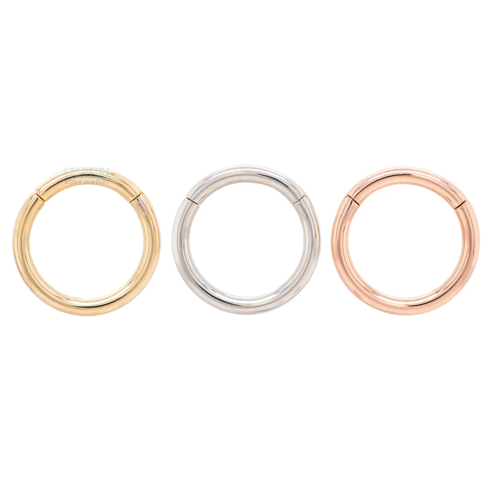 Basic (Snap) Hinge Ring in Gold & Platinum - Image 5