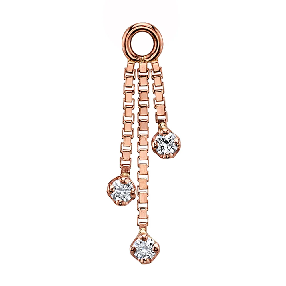 "Be My Druidess" Chain Charm in Gold with White CZ's - Image 2