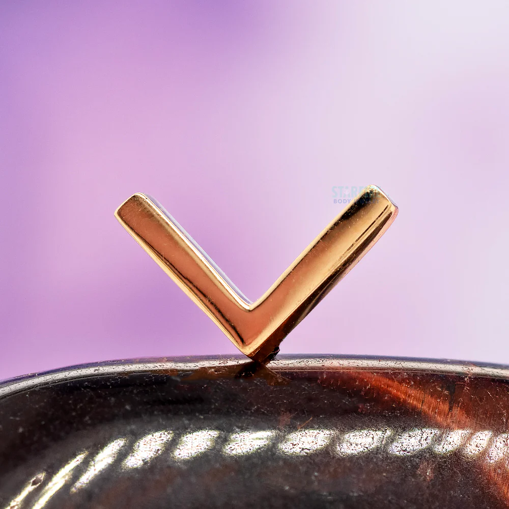Flat V Threaded End in Gold & Platinum - Image 2