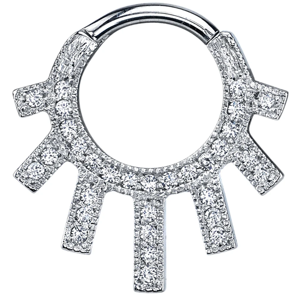 "Chiara" Hinge Ring in Gold & Platinum with DIAMONDS