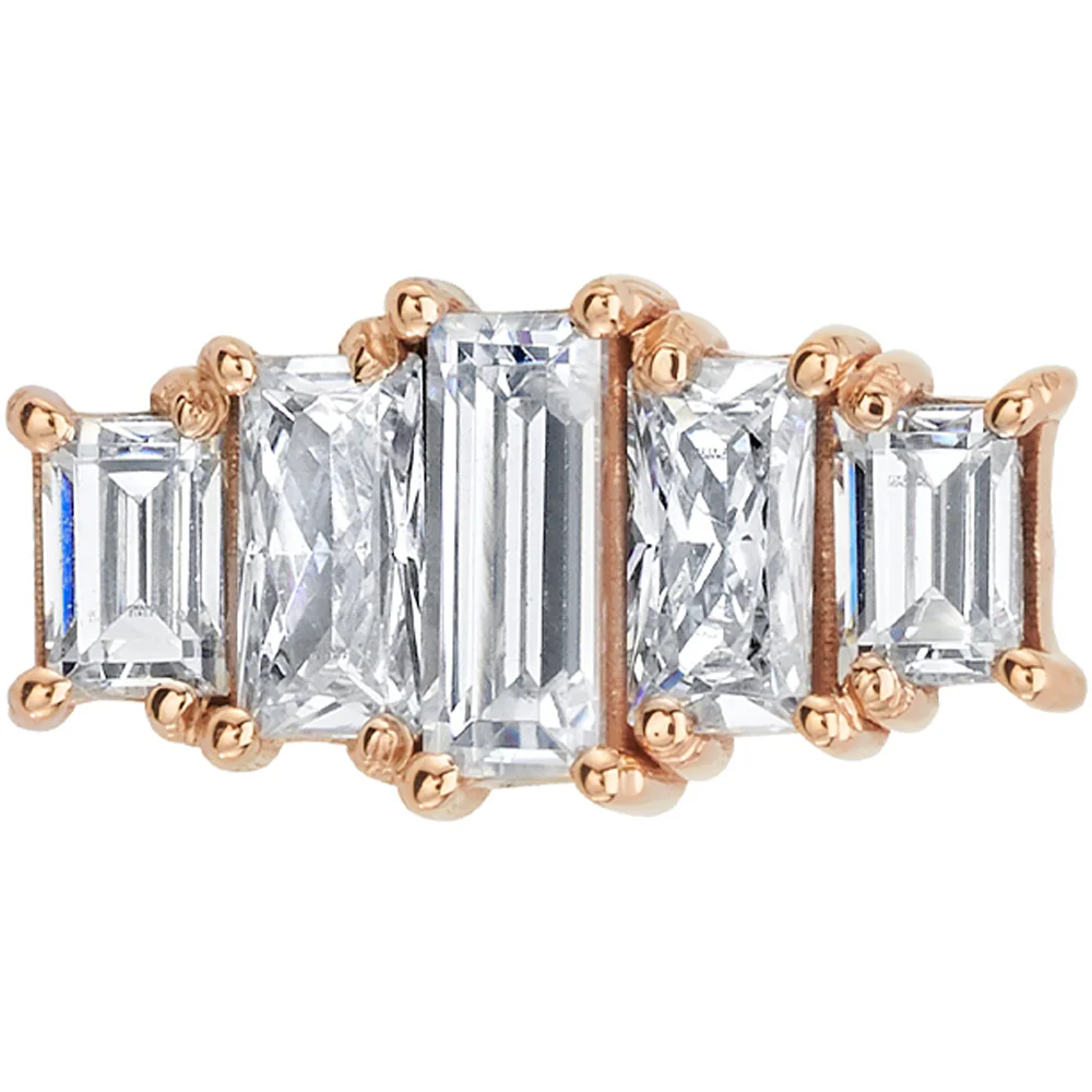 "Clara" Threaded End in Gold with DIAMONDS - Image 2