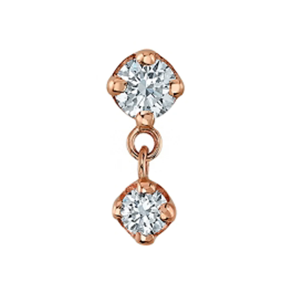"Duet" Threaded End in Gold with DIAMONDS - Image 4