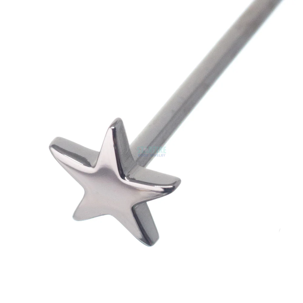 Flat Star Nostril Screw in Gold & Platinum - Image 3