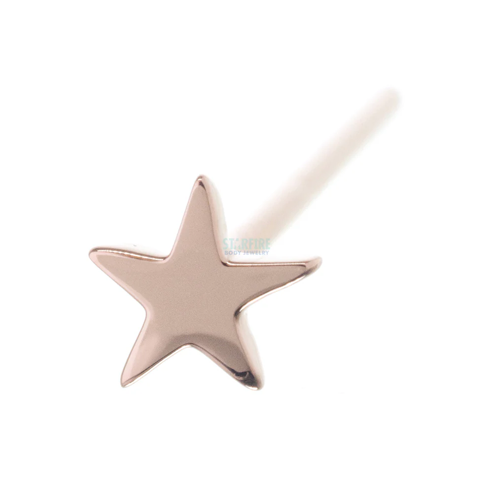 Flat Star Nostril Screw in Gold & Platinum - Image 6