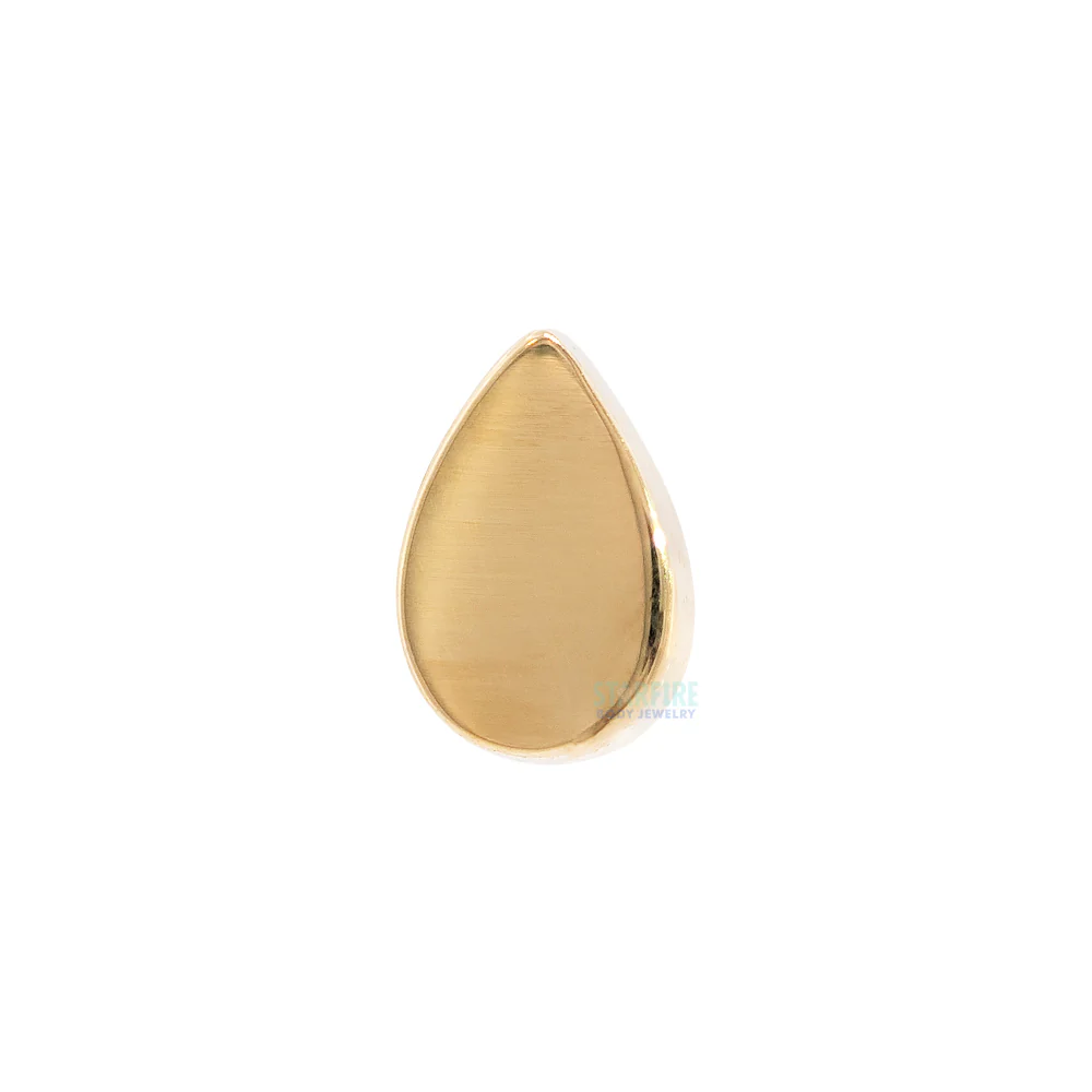 Flat Teardrop Threaded End in Gold - Image 2