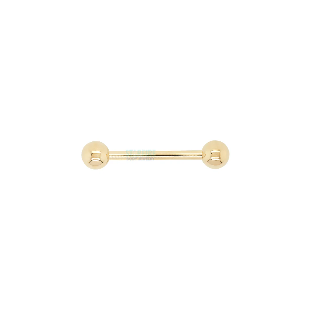 Gold & Platinum Straight Barbell