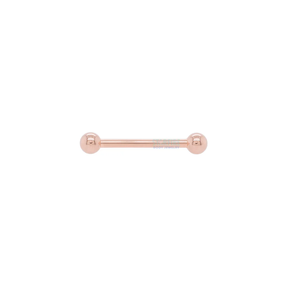 Gold & Platinum Straight Barbell - Image 3