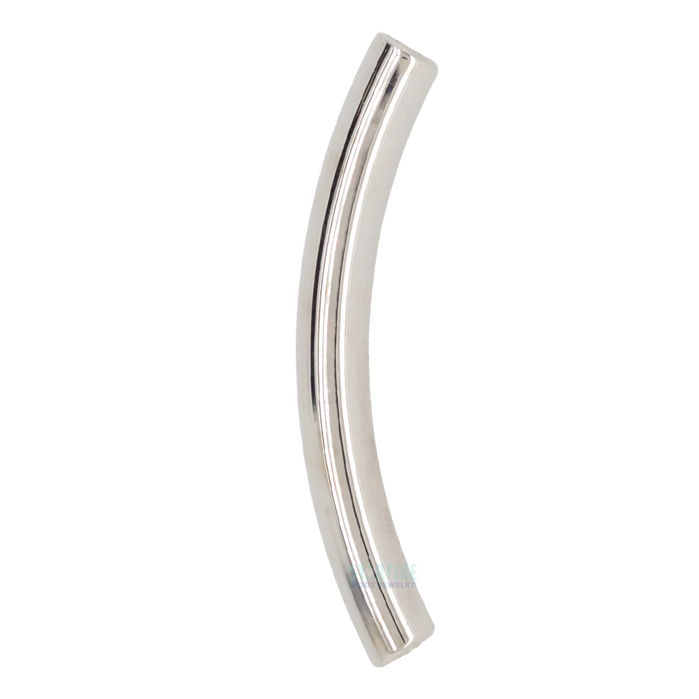 Gold & Platinum Threaded Curved Barbell Shaft - Image 4