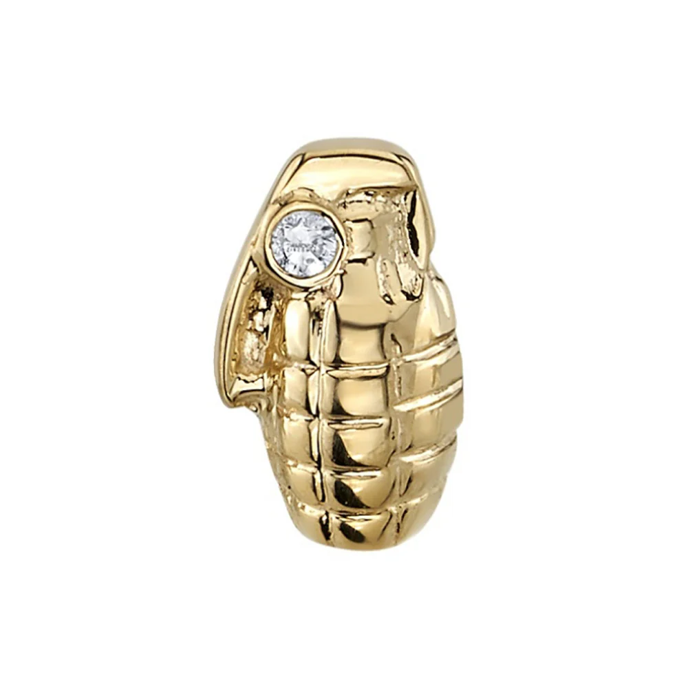 "Grenade" Threaded End in Gold with Diamond - Image 2