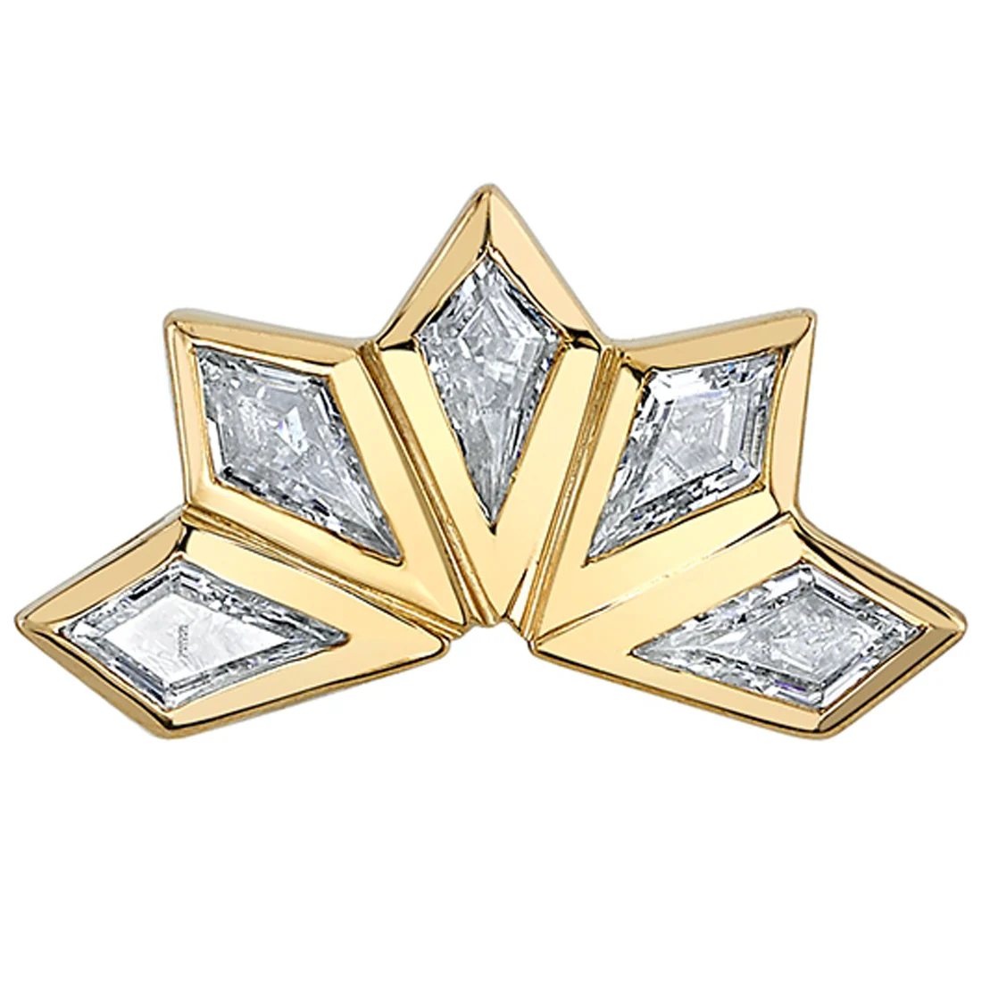 "Jezebel" Threaded End in Gold with DIAMONDS - Image 2