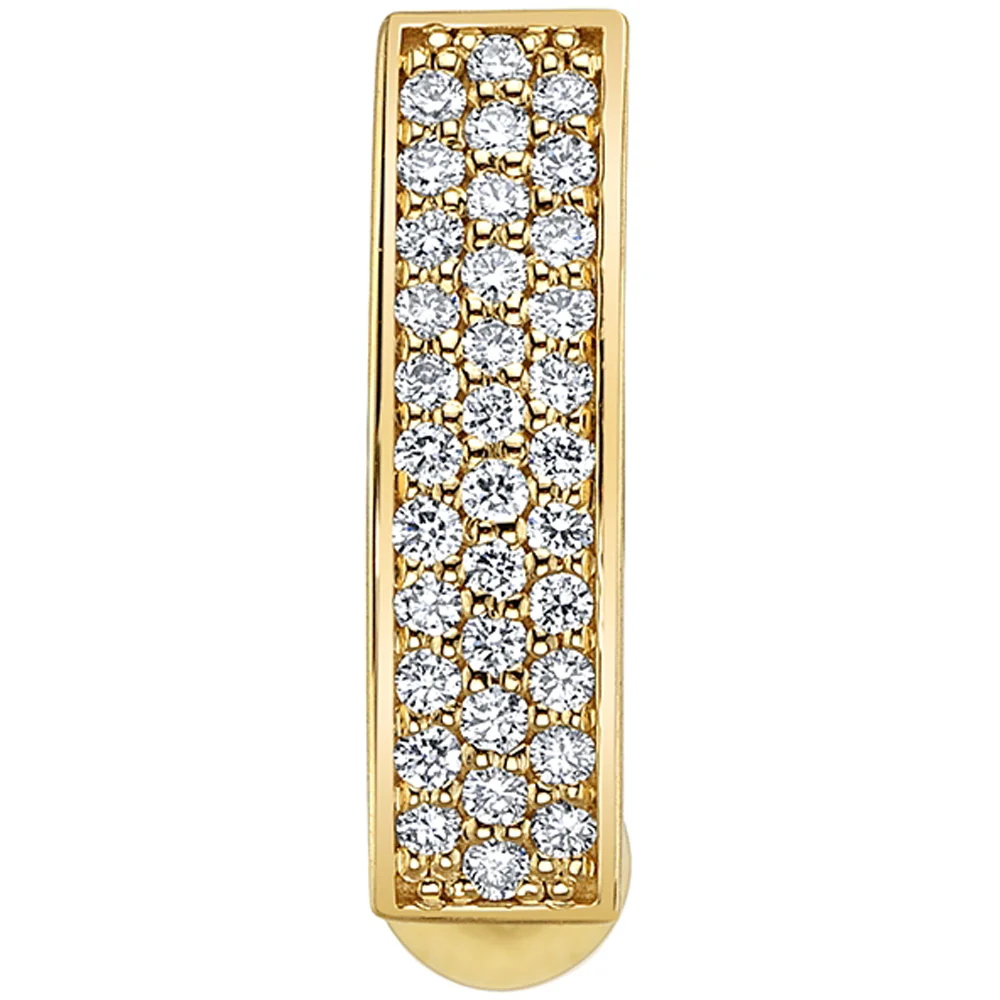 "Kenari" 'Comfort Fit' Navel Curve in Gold & Platinum with DIAMONDS - Image 2