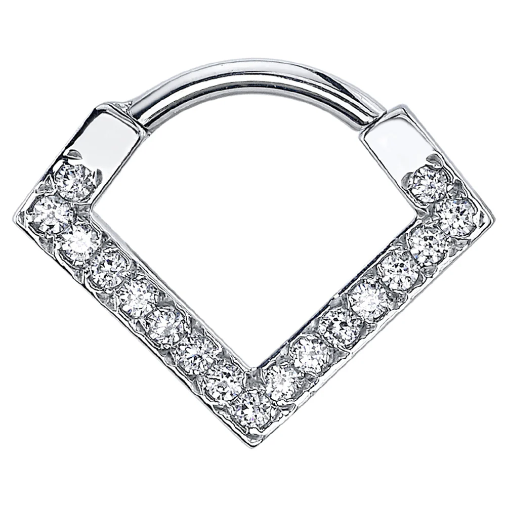"Nairobi" Hinge V Ring in Gold with DIAMONDS - Image 2
