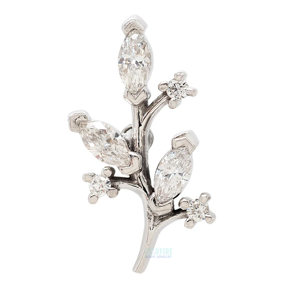 "Nightshade" Threaded End in Gold with DIAMONDS - Image 3
