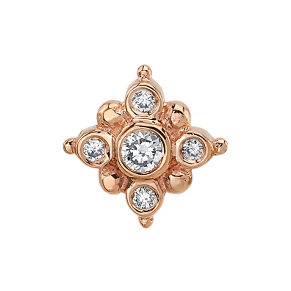 "Orion" Threaded End in Gold & Platinum with DIAMONDS - Image 2