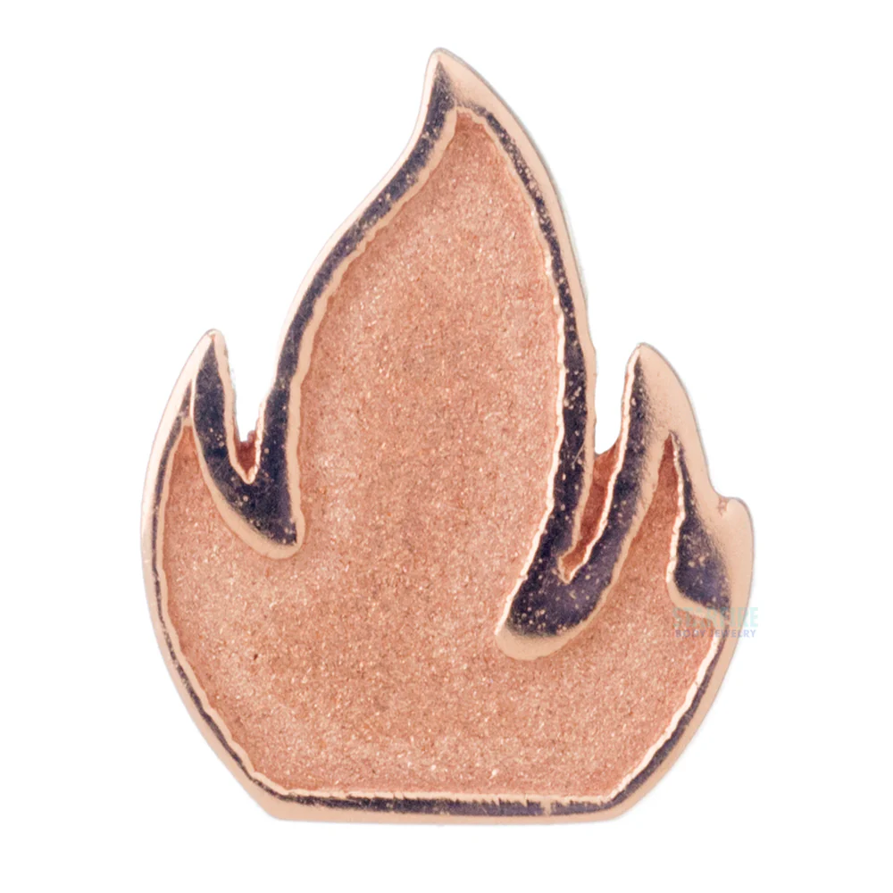 Relief Flame Threaded End in Gold - Image 2
