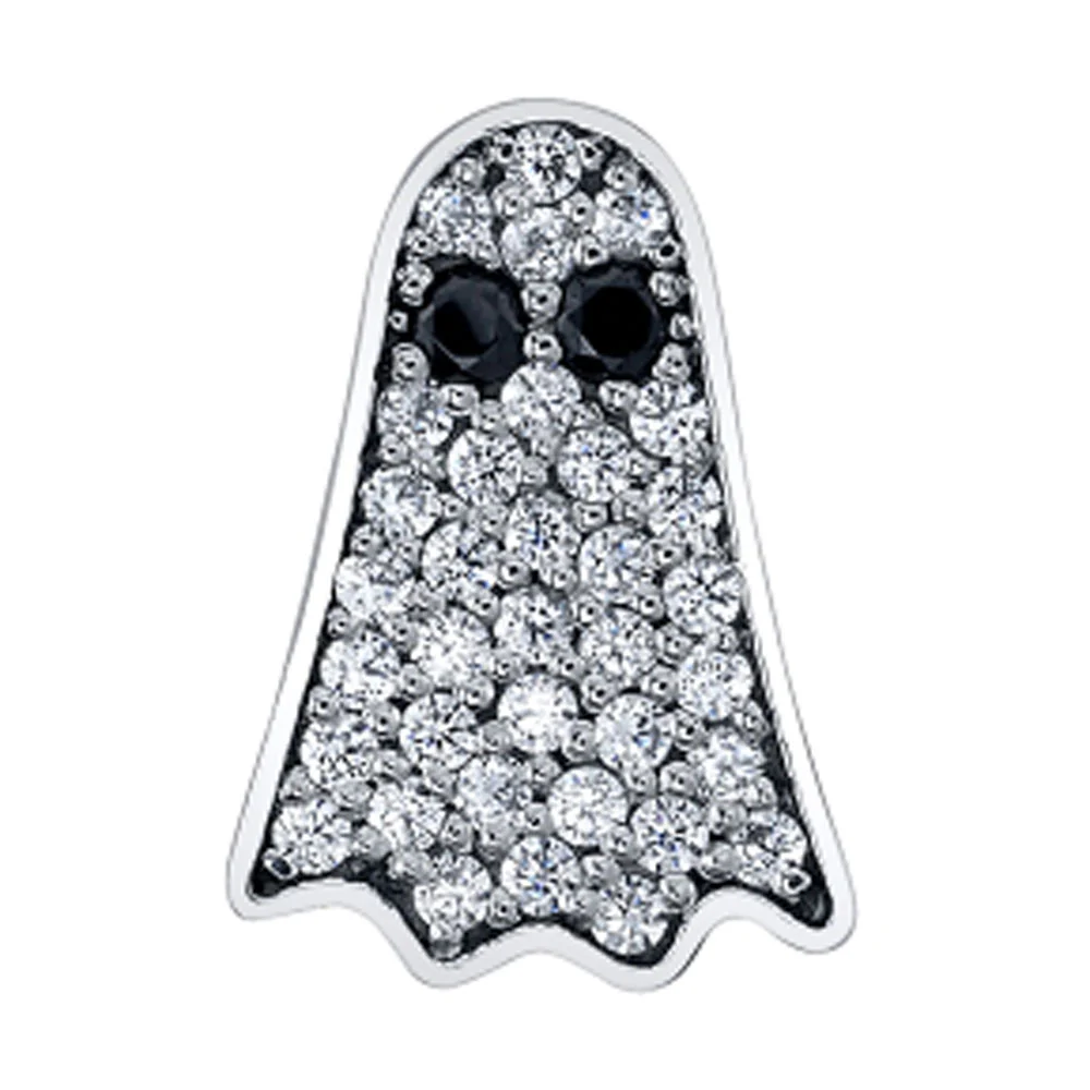 "Salem" Threaded End in Gold with White CZ's & Black CZ's - Image 2