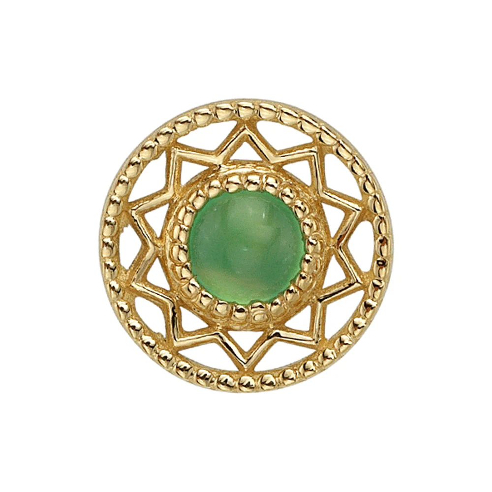 threadless: "Bandera" Pin in Gold & Platinum with Jade