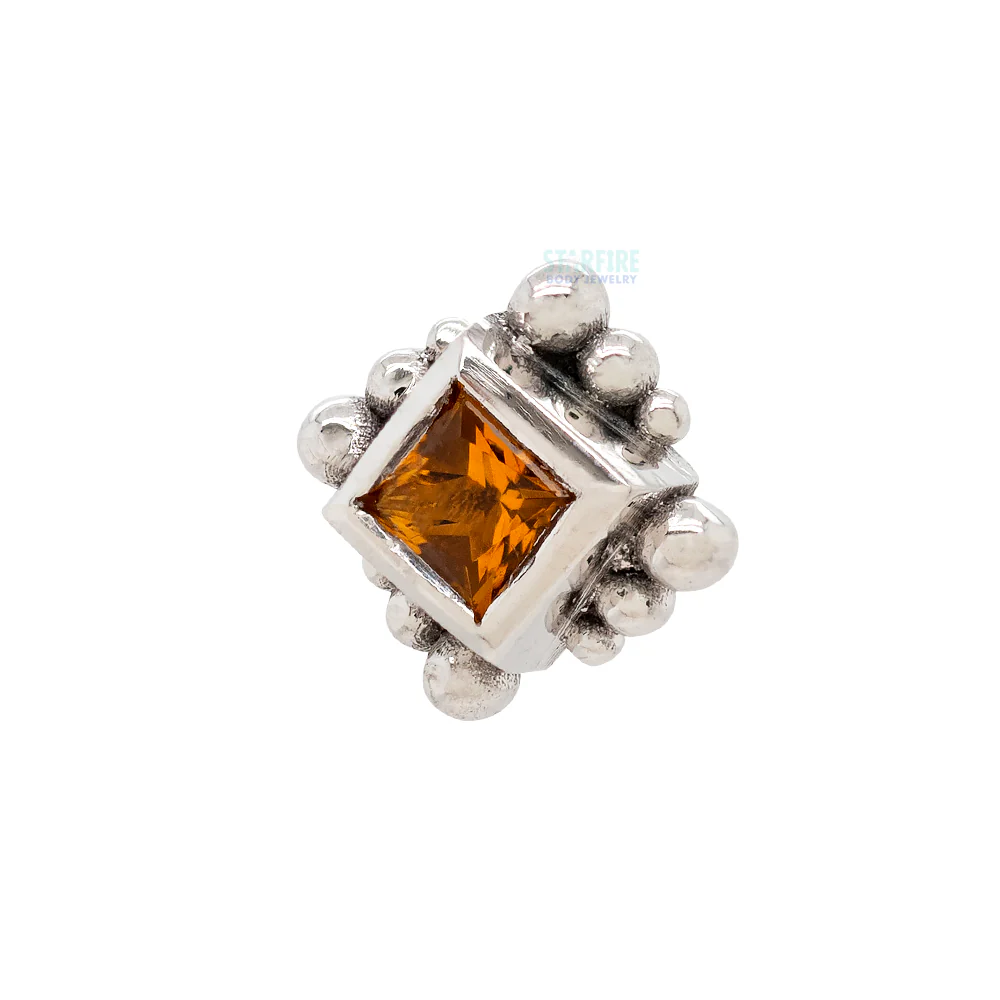 threadless: Beaded Princess Pin in Gold with Citrine - Image 2