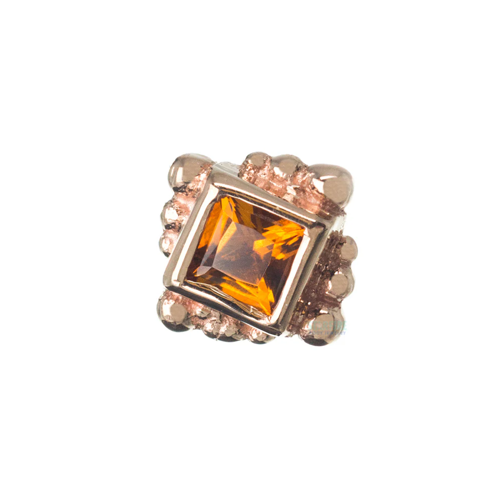 threadless: Beaded Princess Pin in Gold with Citrine - Image 4