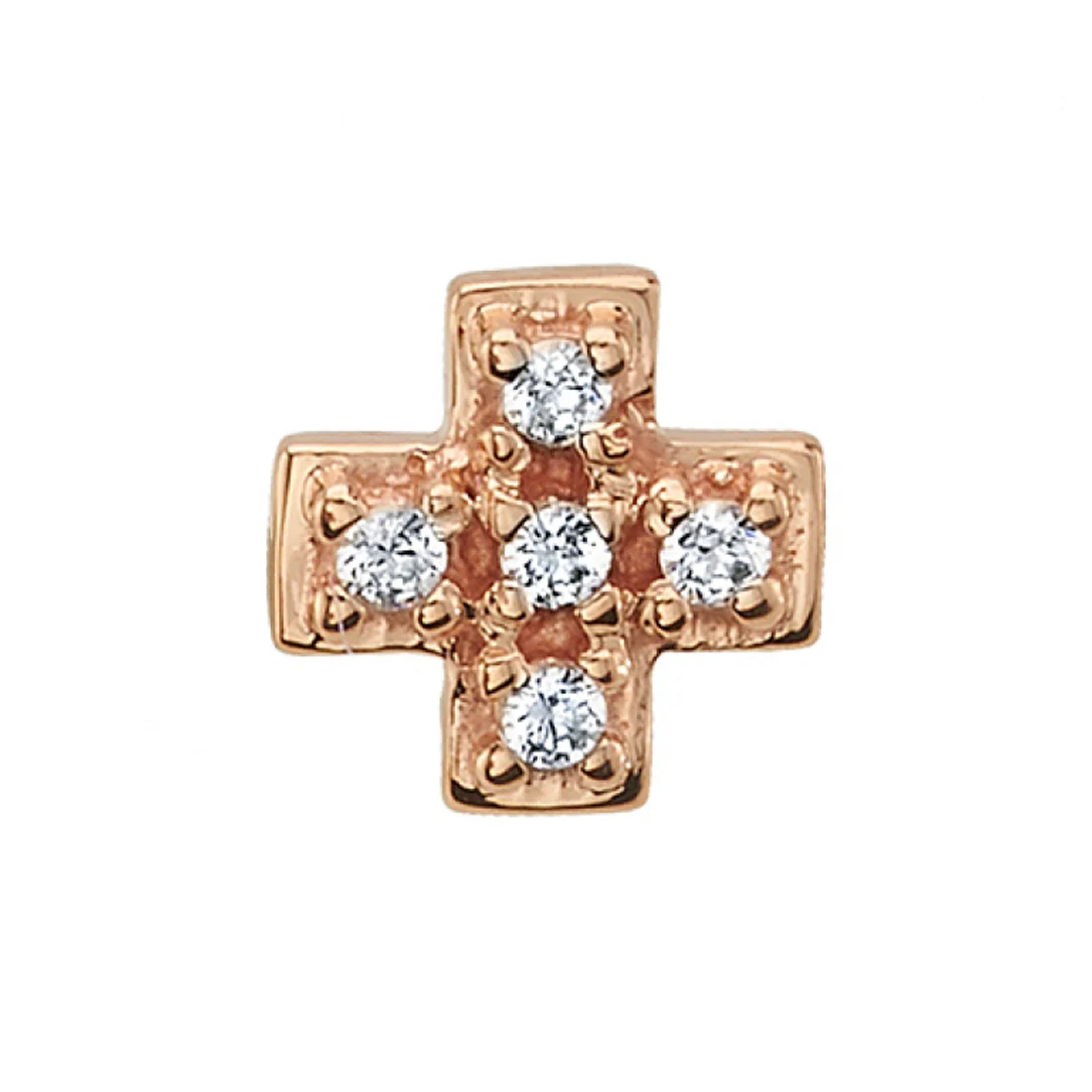 threadless: "Claire" Pin in Gold with White CZ's