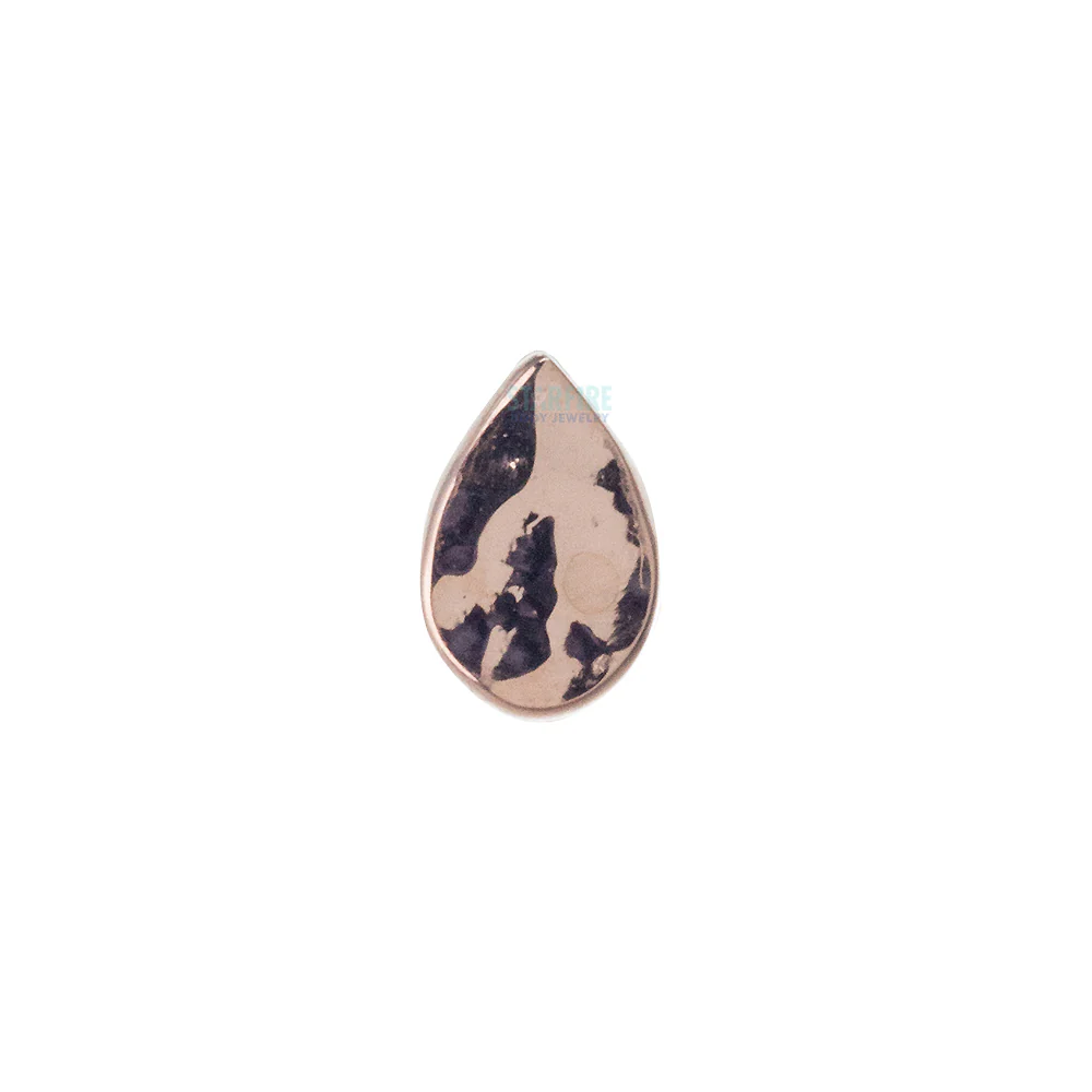 threadless: Flat Teardrop HAMMERED FINISH Pin in Gold - Image 3
