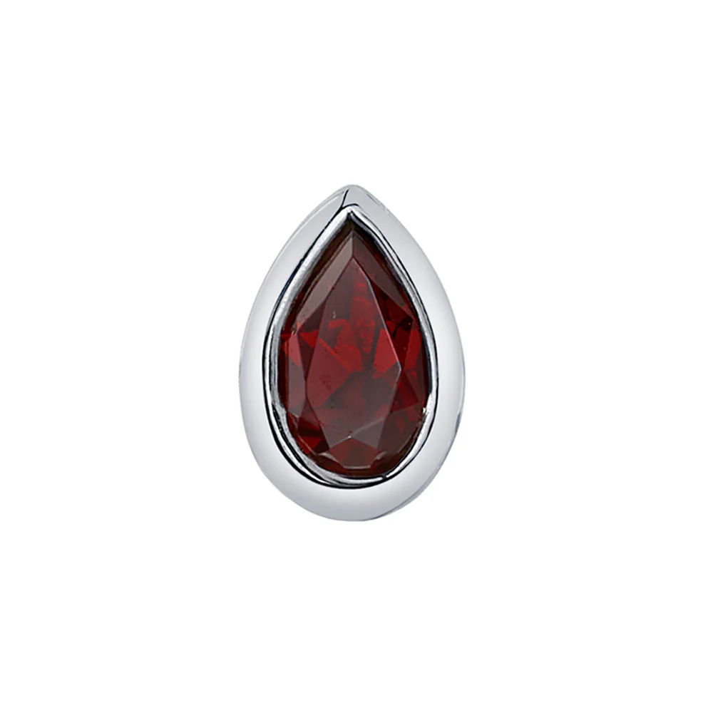 threadless: Garnet Pear in Bezel Pin in Gold - Image 2