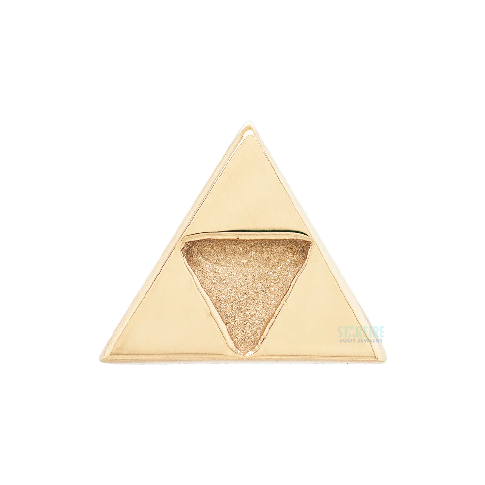 threadless: "Power Triangle" (Tri force) Pin in Gold - Image 3