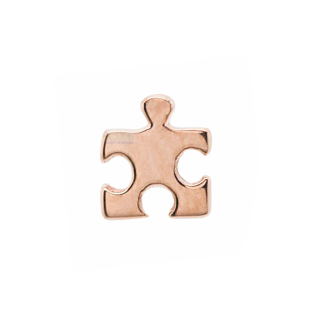 threadless: Puzzle Piece Pin in Gold - Image 3