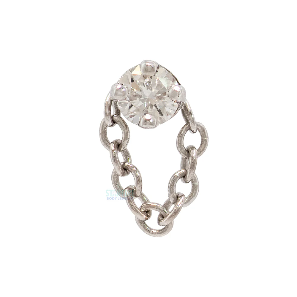 threadless: "Rianna" Pin in Gold with DIAMOND - Image 4