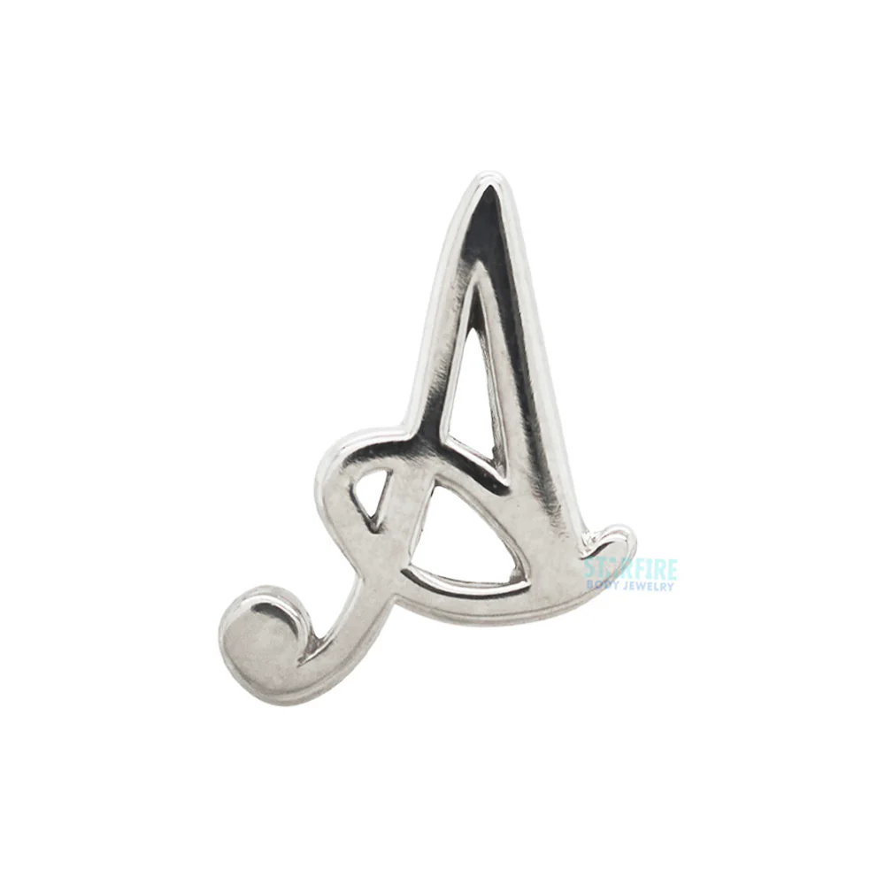 threadless: Script Letter Pin in Gold & Platinum - Image 2