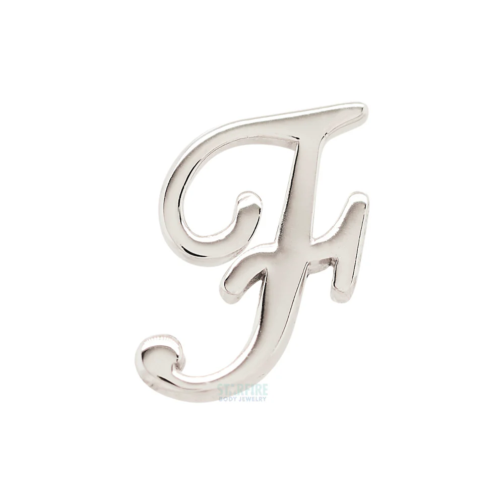 threadless: Script Letter Pin in Gold & Platinum - Image 4