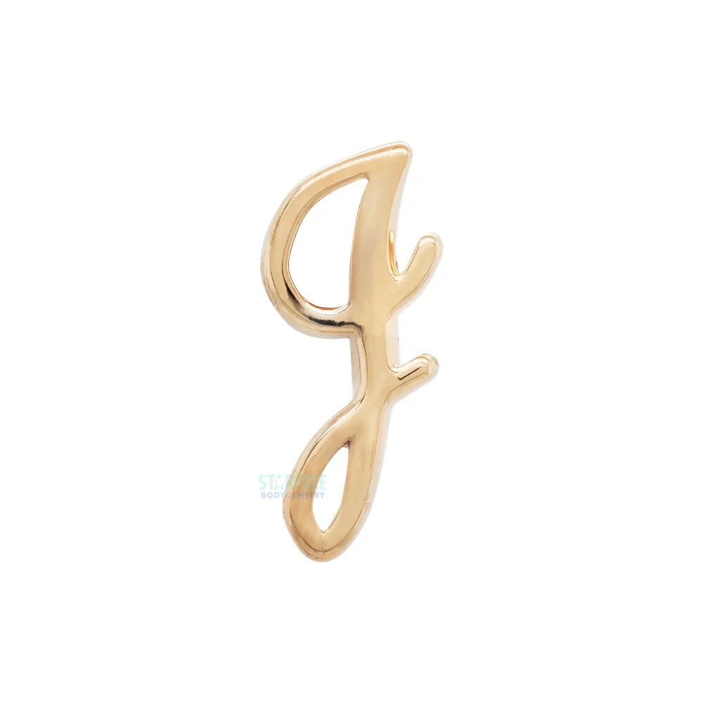 threadless: Script Letter Pin in Gold & Platinum - Image 5