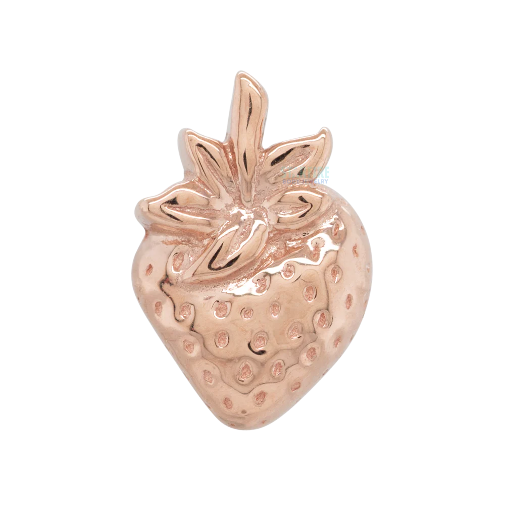 threadless: Strawberry Pin in Gold & Platinum - Image 5