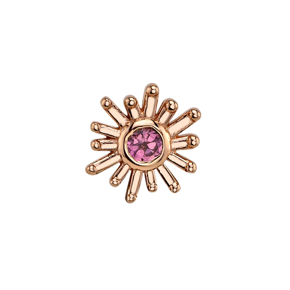 threadless: "Sunray" Pin in Gold & Platinum with Pink Tourmaline - Image 2