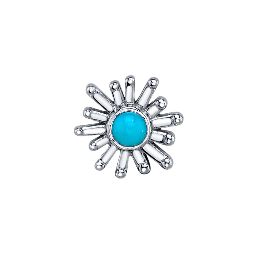 threadless: "Sunray" Pin in Gold & Platinum with Turquoise