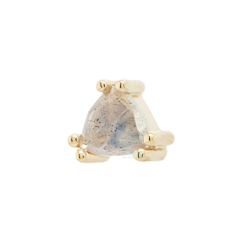 threadless: "Tanti" Pin in Gold with Rose Cut Labradorite - Image 3