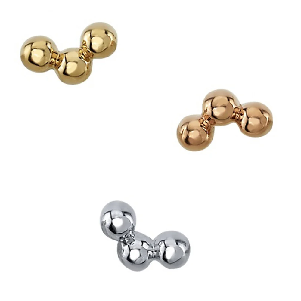 threadless: Tri Bead Arc Pin in Gold & Platinum