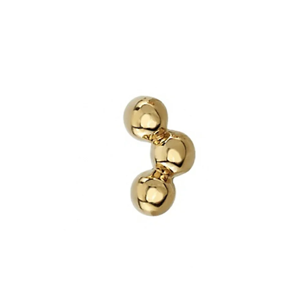 threadless: Tri Bead Arc Pin in Gold & Platinum - Image 2
