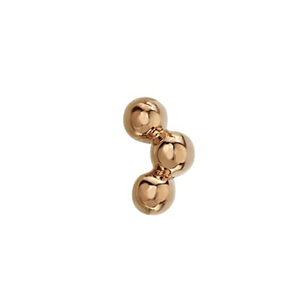 threadless: Tri Bead Arc Pin in Gold & Platinum - Image 3
