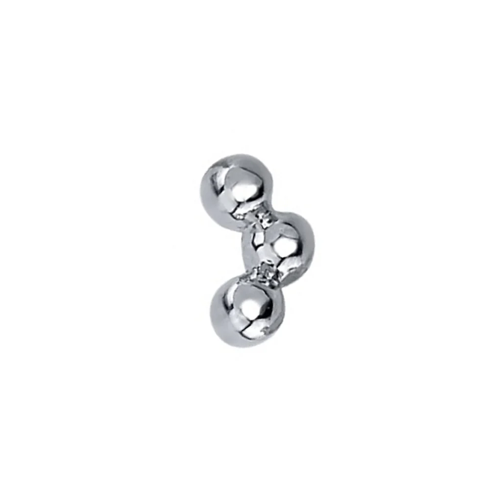 threadless: Tri Bead Arc Pin in Gold & Platinum - Image 4