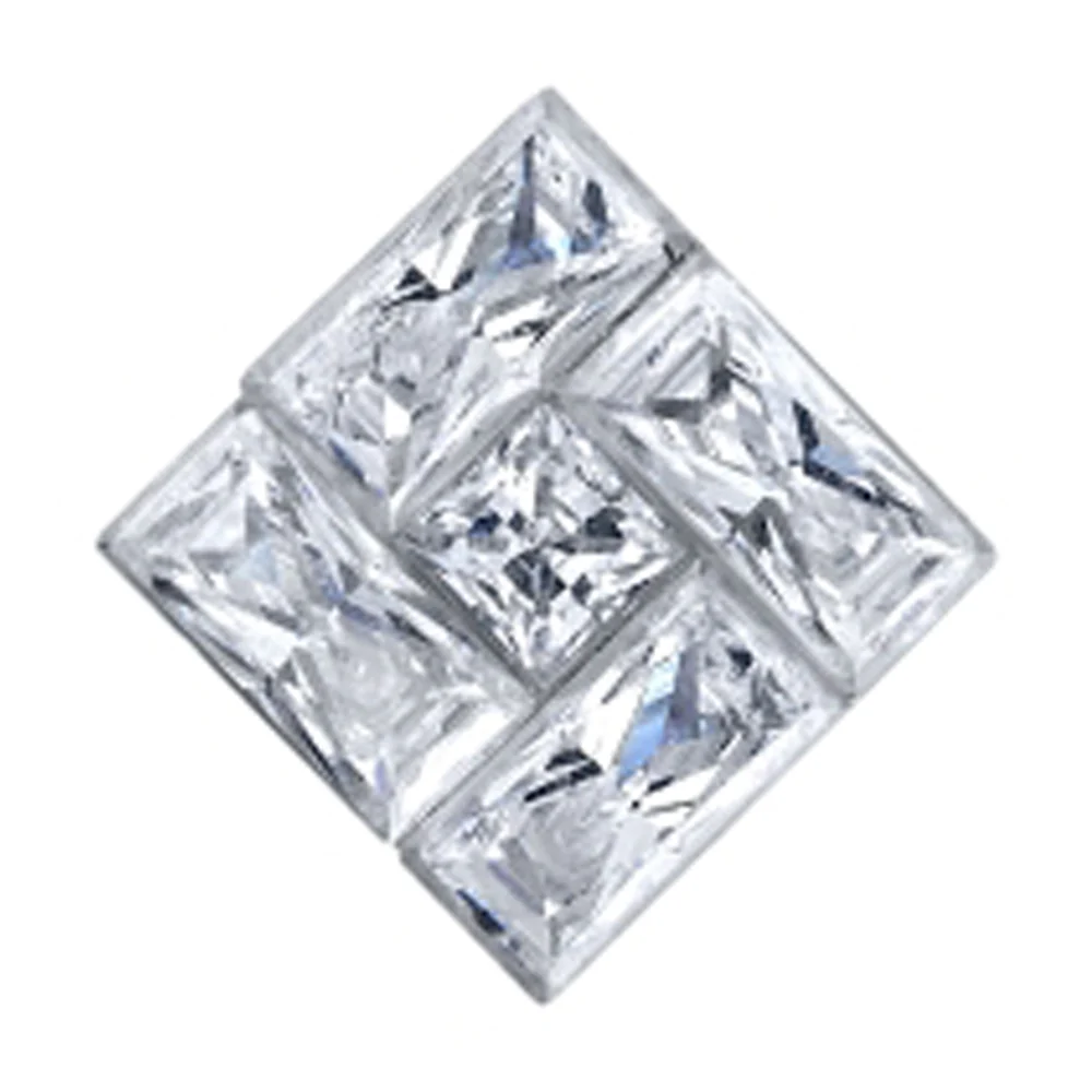 "Tile" Threaded End in Gold with DIAMONDS - Image 2