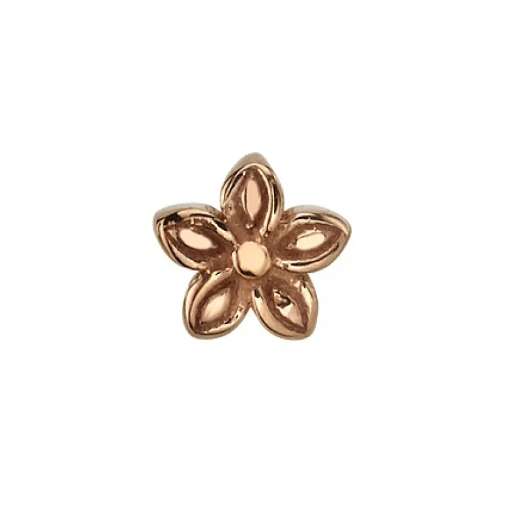 Tiny Hibiscus Threaded End in Gold - Image 2