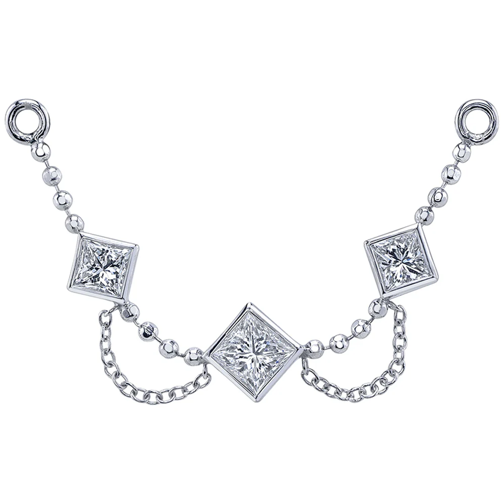 "Zephyr" Chain Attachment in Gold with DIAMONDS - Image 2