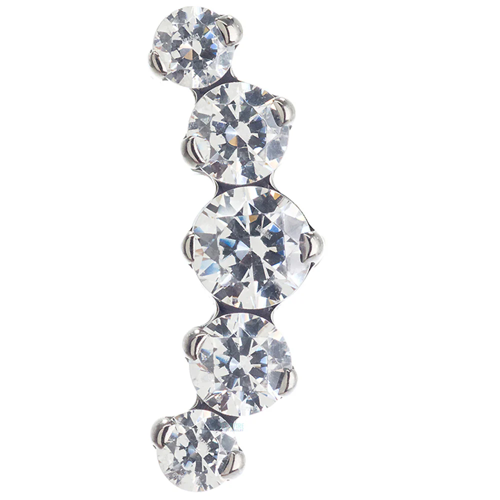 "Prium" Faceted Gem Cluster Threaded End - Image 4