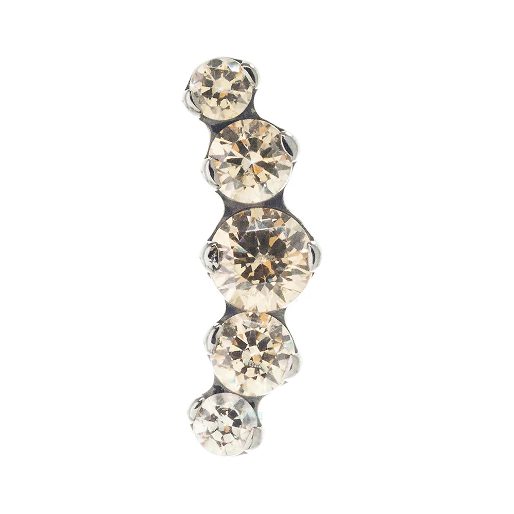 "Prium" Faceted Gem Cluster Threaded End - Image 9