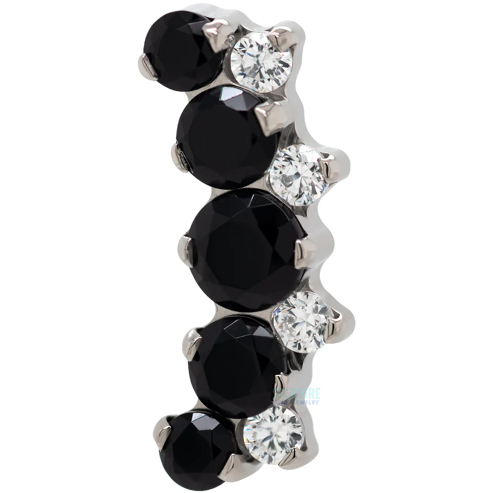"Suprium" #3 Faceted Gem Cluster Threaded End - custom color combos