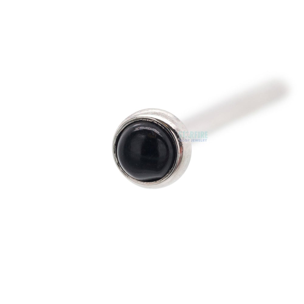 Demi Bezel-set Natural Stone Nostril Screw - Image 8