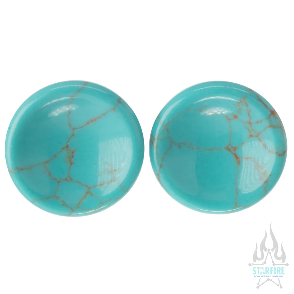 Concave Stone Plugs - Turquoise - Image 2