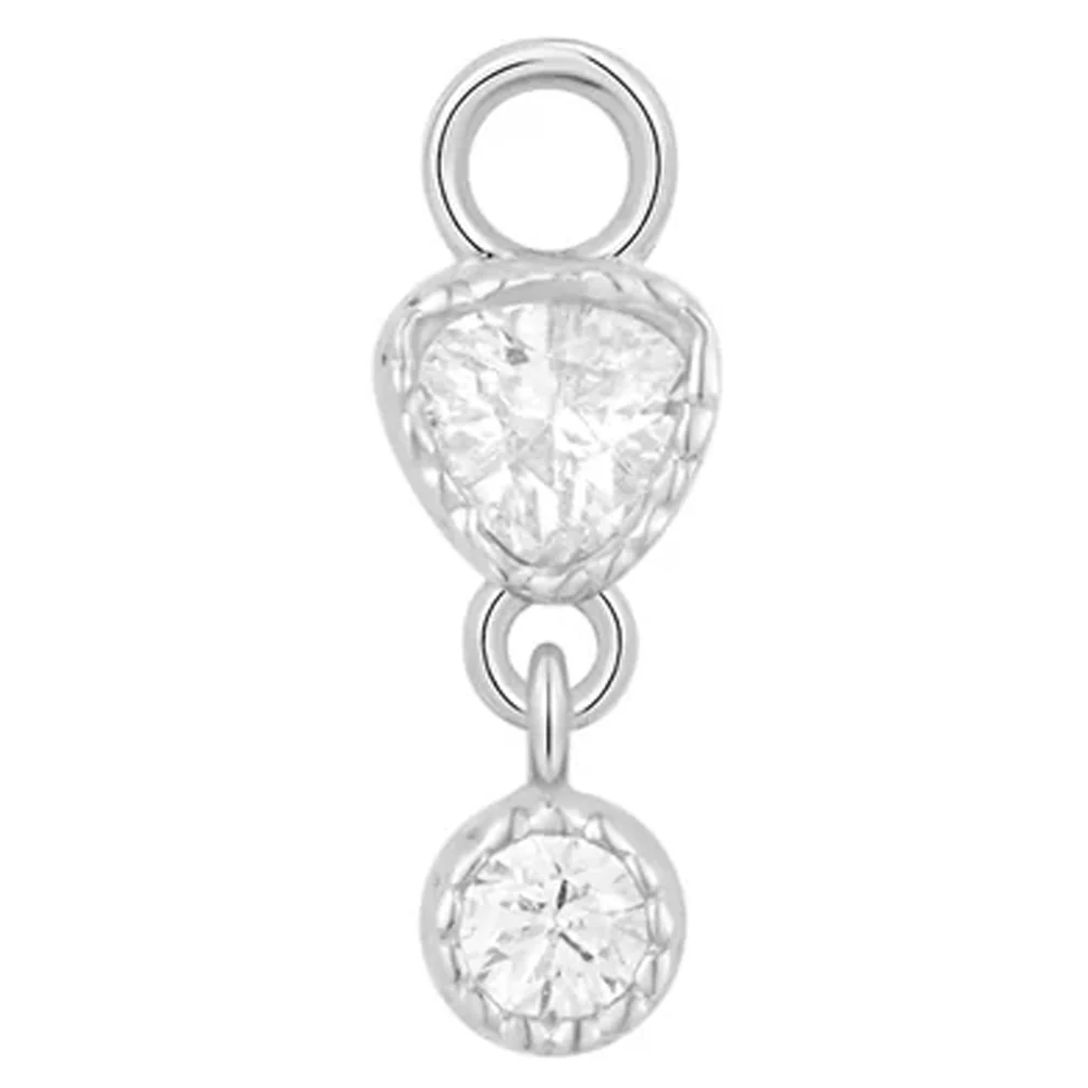 "Satisfaction" Charm in Gold with White CZ's - Image 4